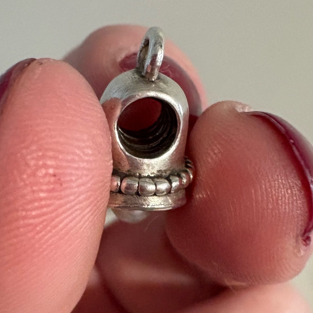 Pandora Moments Pearl Bell Charm – Sterling Silver – Retired - Picture 3 of 7